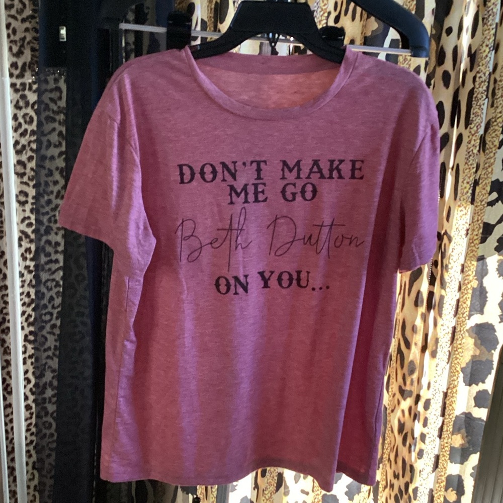 Women's Rose Colored Graphic Tee - Yellowstone!!!